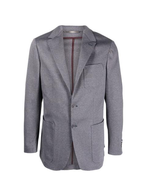 single-breasted cotton blazer