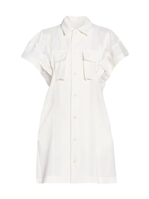 sacai Women's Wool Suiting Shirtdress - Off White