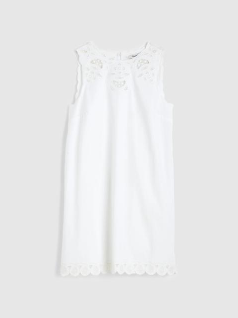 Madewell Embroidered Mini Shift Dress in Poplin