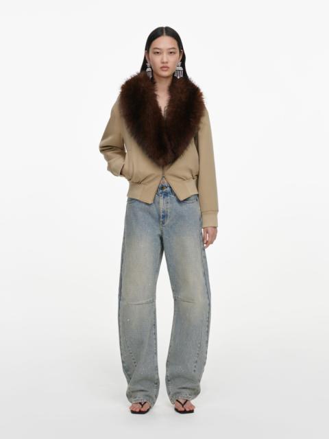 self-portrait Bleached Wash Jeans