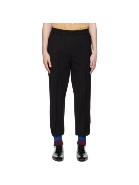 Black Striped Cuff Trousers