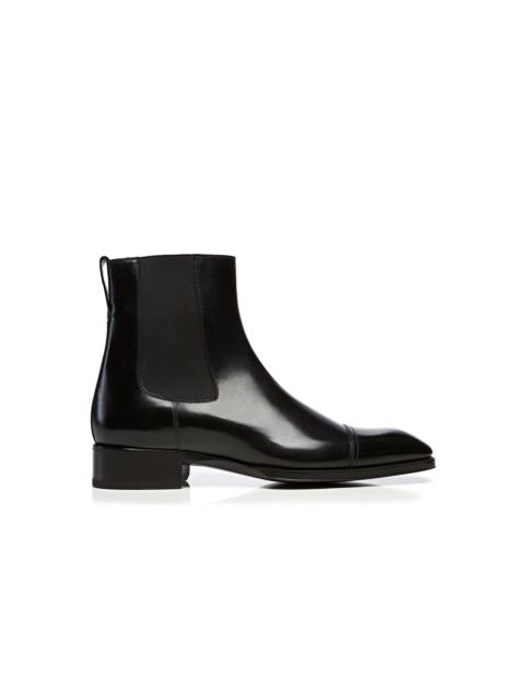 BURNISHED LEATHER GIANNI ANKLE BOOT