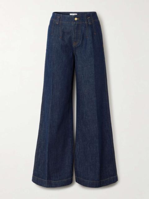 High-rise wide-leg recycled jeans