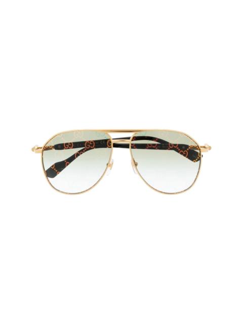GUCCI pilot-frame tinted sunglasses