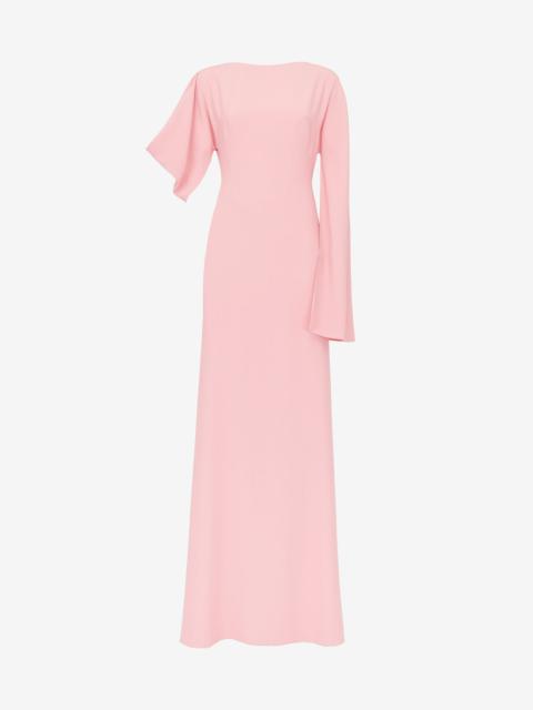 Women's Asymmetric Evening Dress in Cherry Blossom Pink