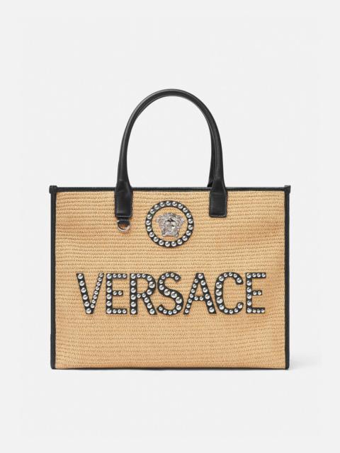 VERSACE Studded La Medusa Large Tote Bag