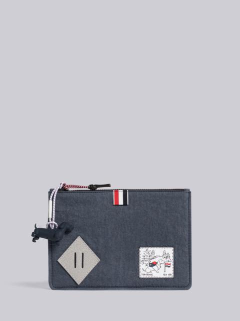 Thom Browne WASHED NYLON UNCONSTRUCTED POUCH