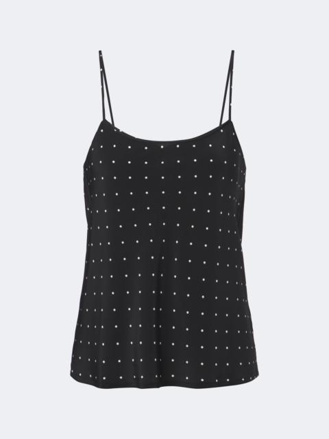 ASCENO Matera polka-dot silk camisole