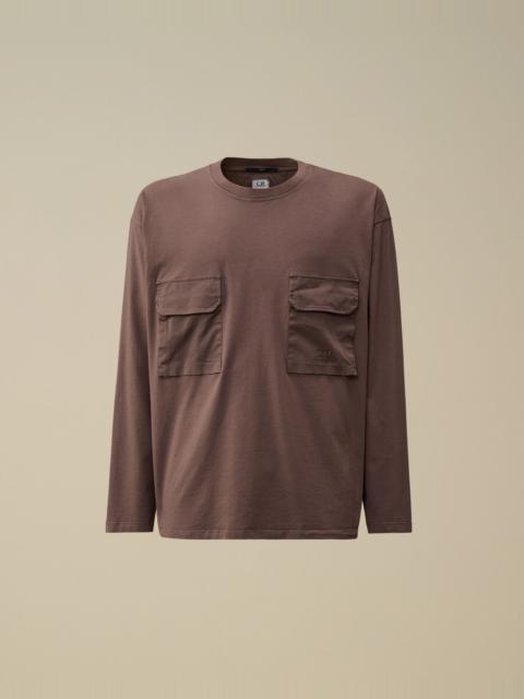 Brushed Jersey Mixed Boxy Longsleeve T-Shirt