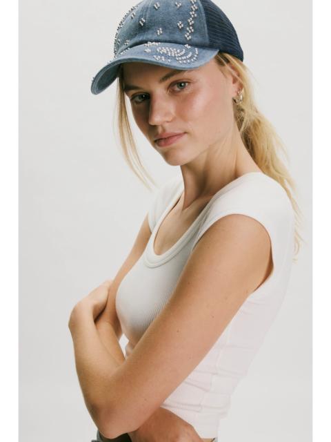 FREE PEOPLE So Billie Studdded Washed Baseball Cap