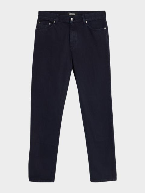 ZEGNA Men's Cotton Slim Fit Five-Pocket Pants