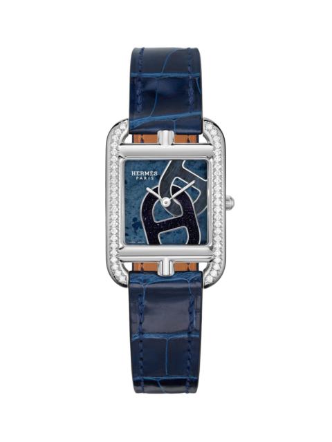 Hermès Women's Cape Cod Anchor Chain Stainless Steel, Dumortierite & Alligator-Strap Watch/31MM - Steel