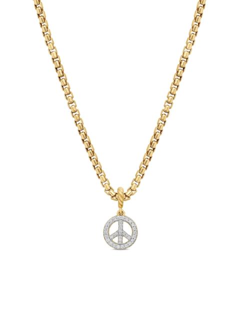 DAVID YURMAN Women's Peace Sign Amulet in 18K Yellow Gold with Diamonds, 19mm - Diamond