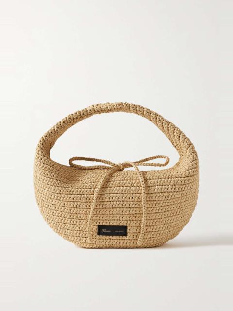 Olivia medium raffia shoulder bag