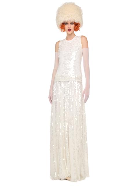 NORMA KAMALI SLEEVELESS TOP / LONG FLARED GOWN