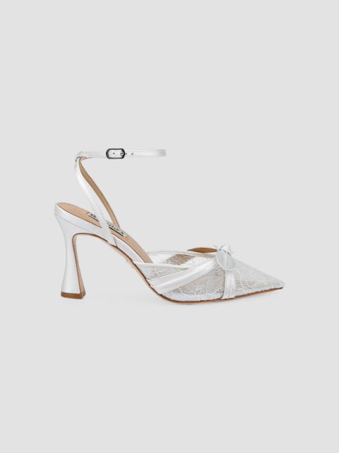 BADGLEY MISCHKA Women's Josie 85MM Satin Pumps - White Satin