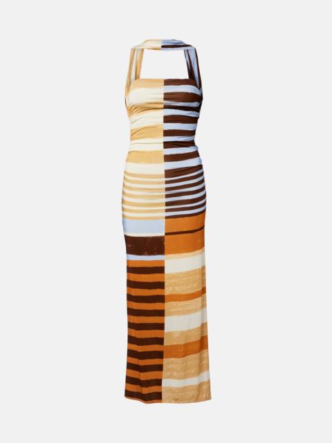 CALA de la CRUZ Ornella striped midi dress