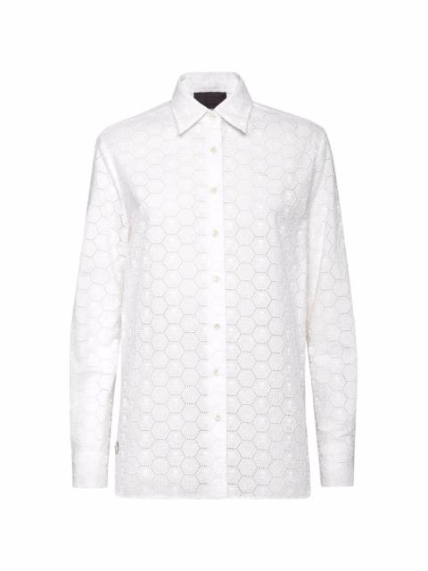 long-sleeve lace shirt