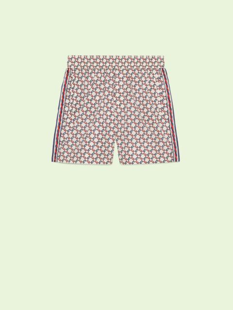 GUCCI Geometric G print waterproof nylon shorts