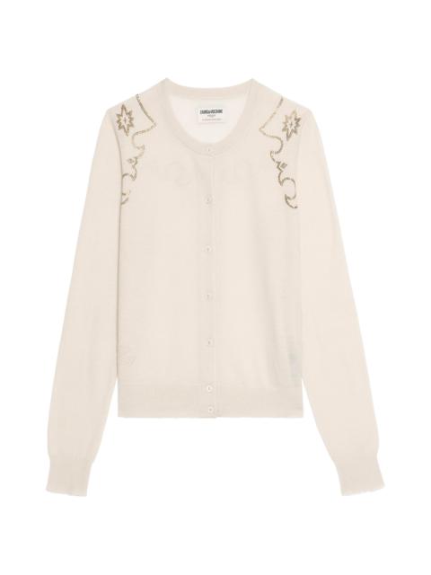 Zadig & Voltaire Women's Missya Rhinestone Cashmere Cardigan - Ecru