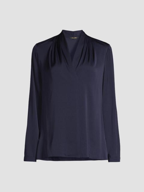 KOBI HALPERIN Women's Nellie Silk-Satin Blouse - Midnight Blue