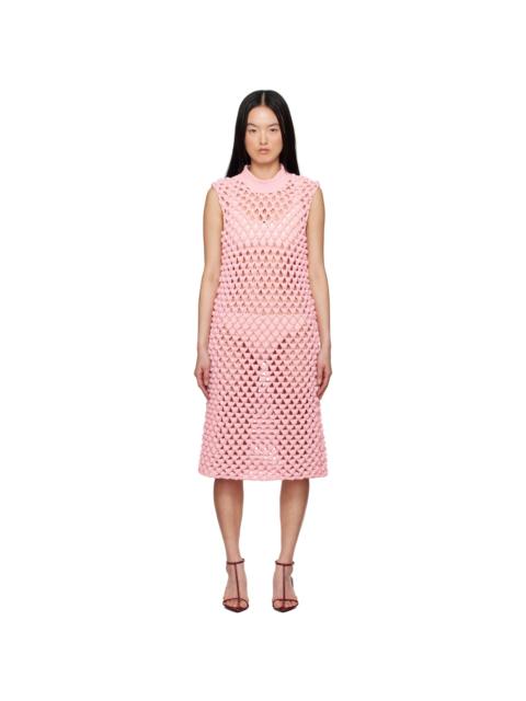Jil Sander Pink Sleeveless Crewneck Midi Dress