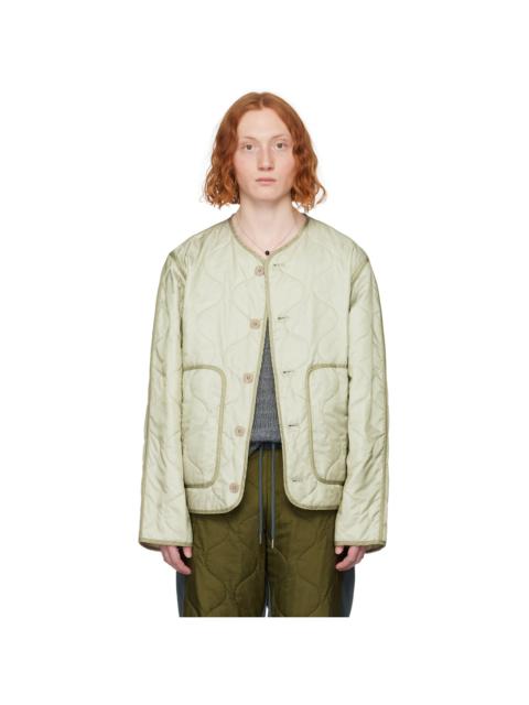 Dries Van Noten Khaki Quilted Jacket