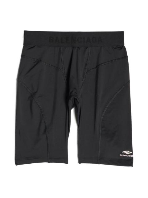 BALENCIAGA Men's 3b Sports Icon Long Sporty Boxer in Black