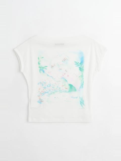 Our Legacy Sailor T-Shirt Sea View Print Para Cotton
