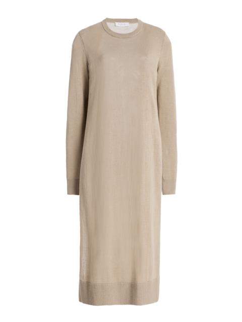 MICHAEL KORS COLLECTION Side Slit Linen-Cotton Tunic Top