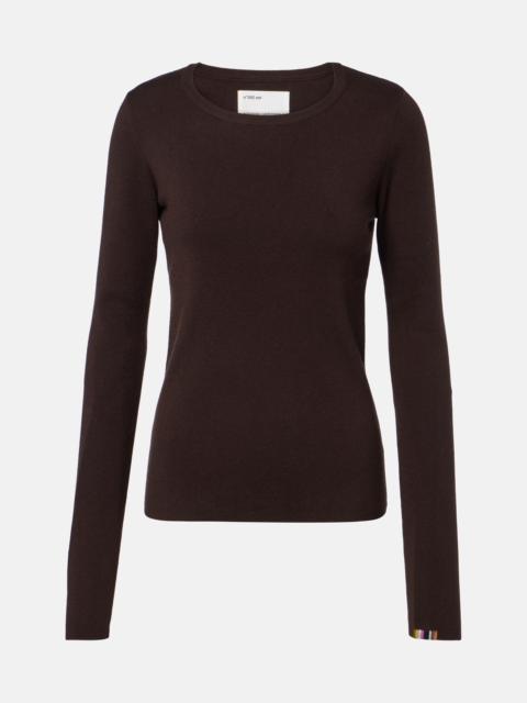 extreme cashmere N°392 Eel cotton and cashmere top