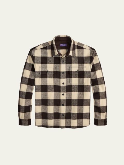 Ralph Lauren Men's Merino Wool Maxi-Check Overshirt