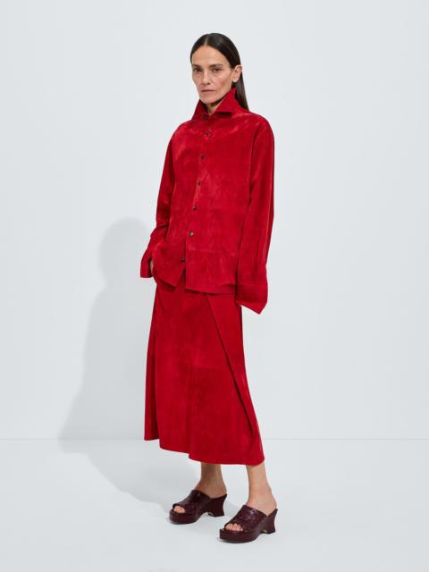 Bottega Veneta Suede Leather Skirt