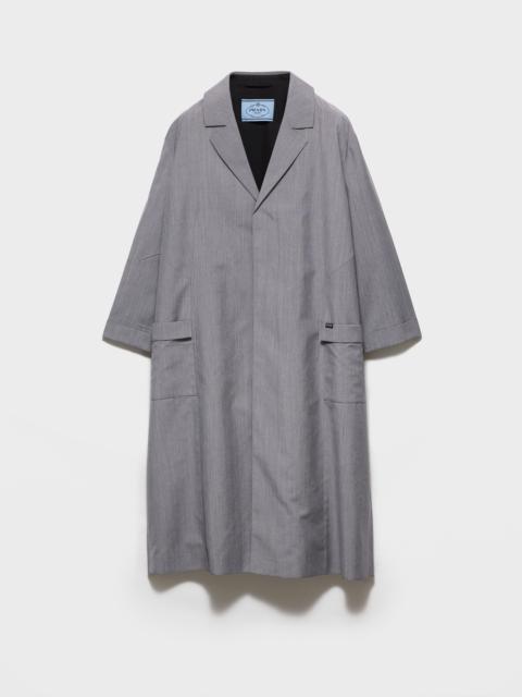 Prada Single-breasted light mohair coat