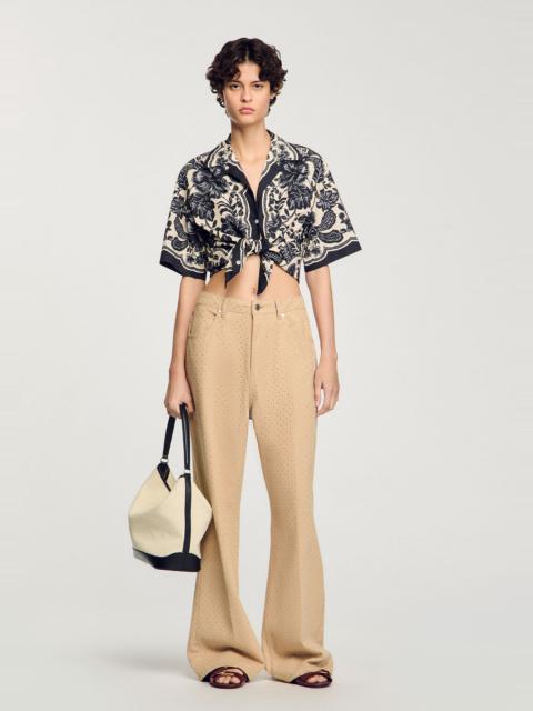 Sandro RHINESTONE-EMBELLISHED JEANS