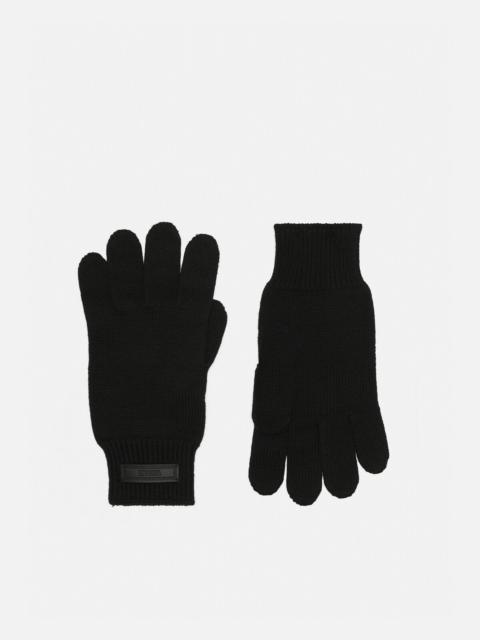 VERSACE Logo Knit Gloves