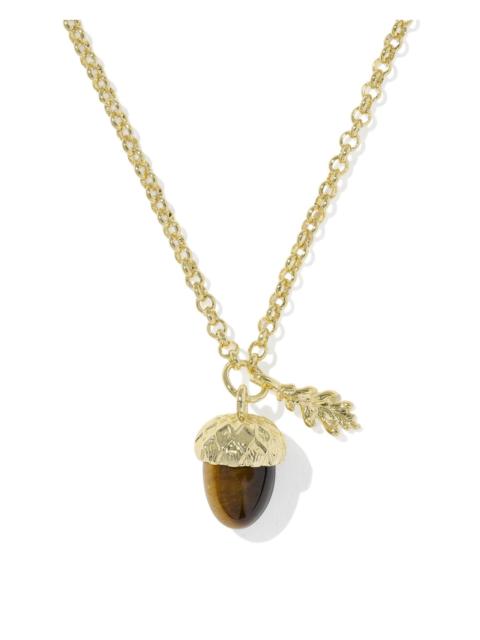 KENDRA SCOTT Acorn Gold Short Pendant Necklace