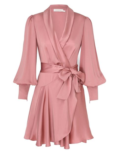 SILK WRAP MINI DRESS
