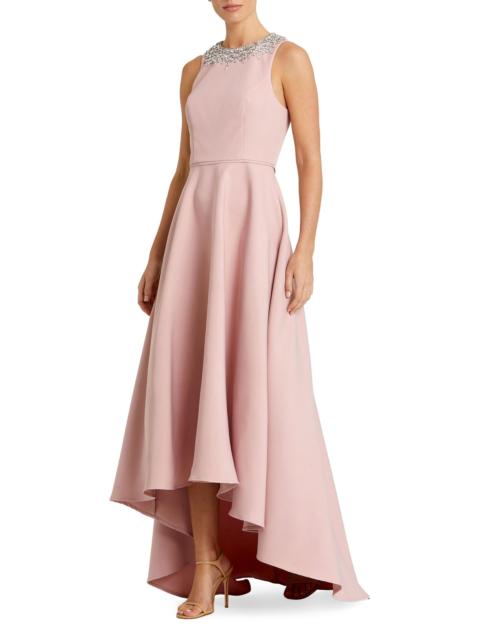 MAC DUGGAL Women's Ieena Embellished Crepe High-Low Gown - Blush