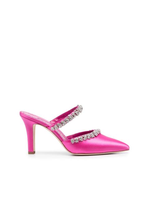 Vedadamu 80mm crystal-embellished mules