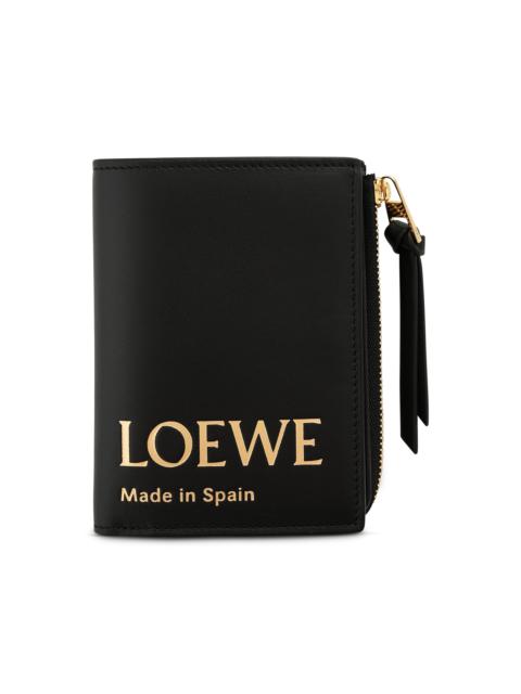 Loewe Embossed Slim Zip Wallet in Black