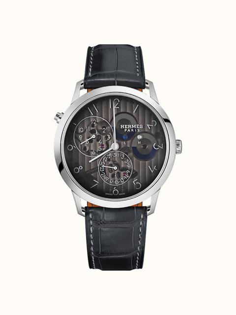 Hermès Slim d'Hermes GMT watch, 39.5 mm