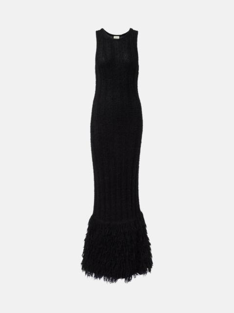 KHAITE Fiore silk and cashmere maxi dress