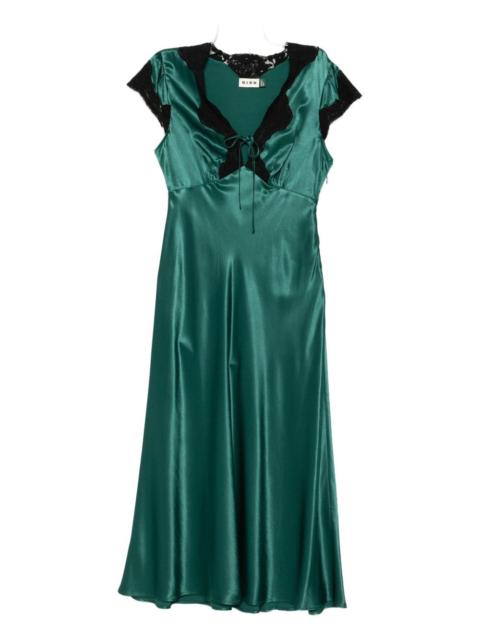 RIXO Amari lace-trimmed satin dress