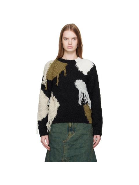 Andersson Bell Black Sylvia Abstract Patchwork Sweater