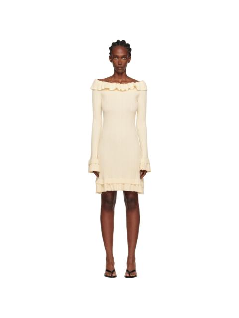 Holzweiler Beige Ripple Minidress