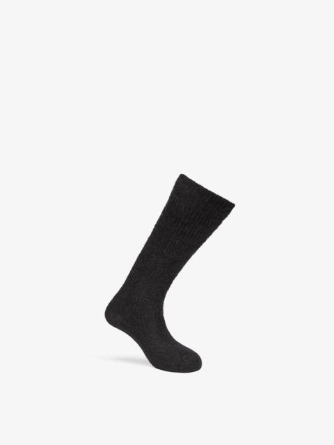 FENDI Black mohair socks