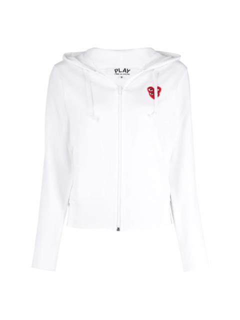 Comme des Garçons PLAY cropped overlapping logo hoodie