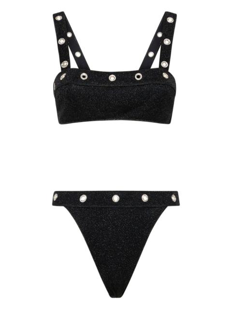 Oséree Lumière crystal-studs bikini