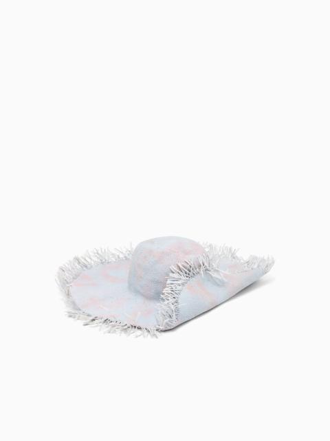 GIORGIO ARMANI PRINTED STRAW HAT